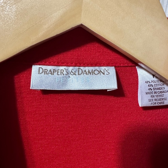 Drapes & Damons Womens Red Vest with gold Studs Size P S - Picture 10 of 11